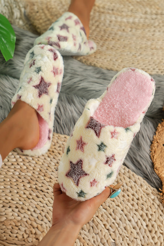 Star Plush Home Slippers