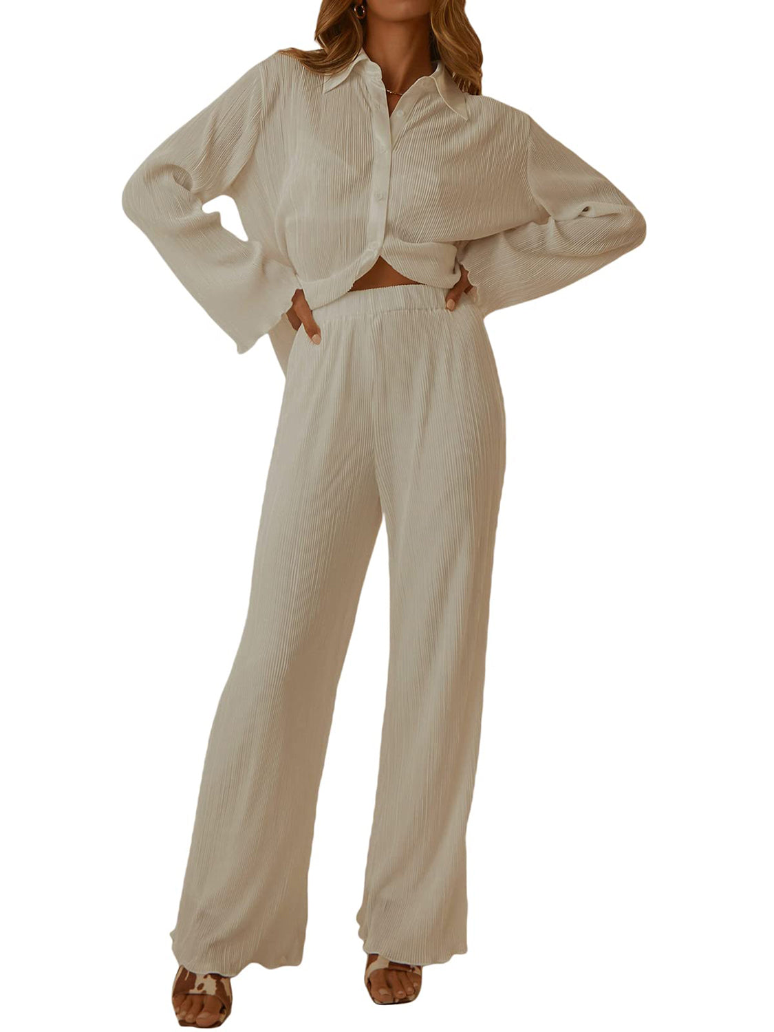 Sara Long Sleeve Top and Pants Lounge Set