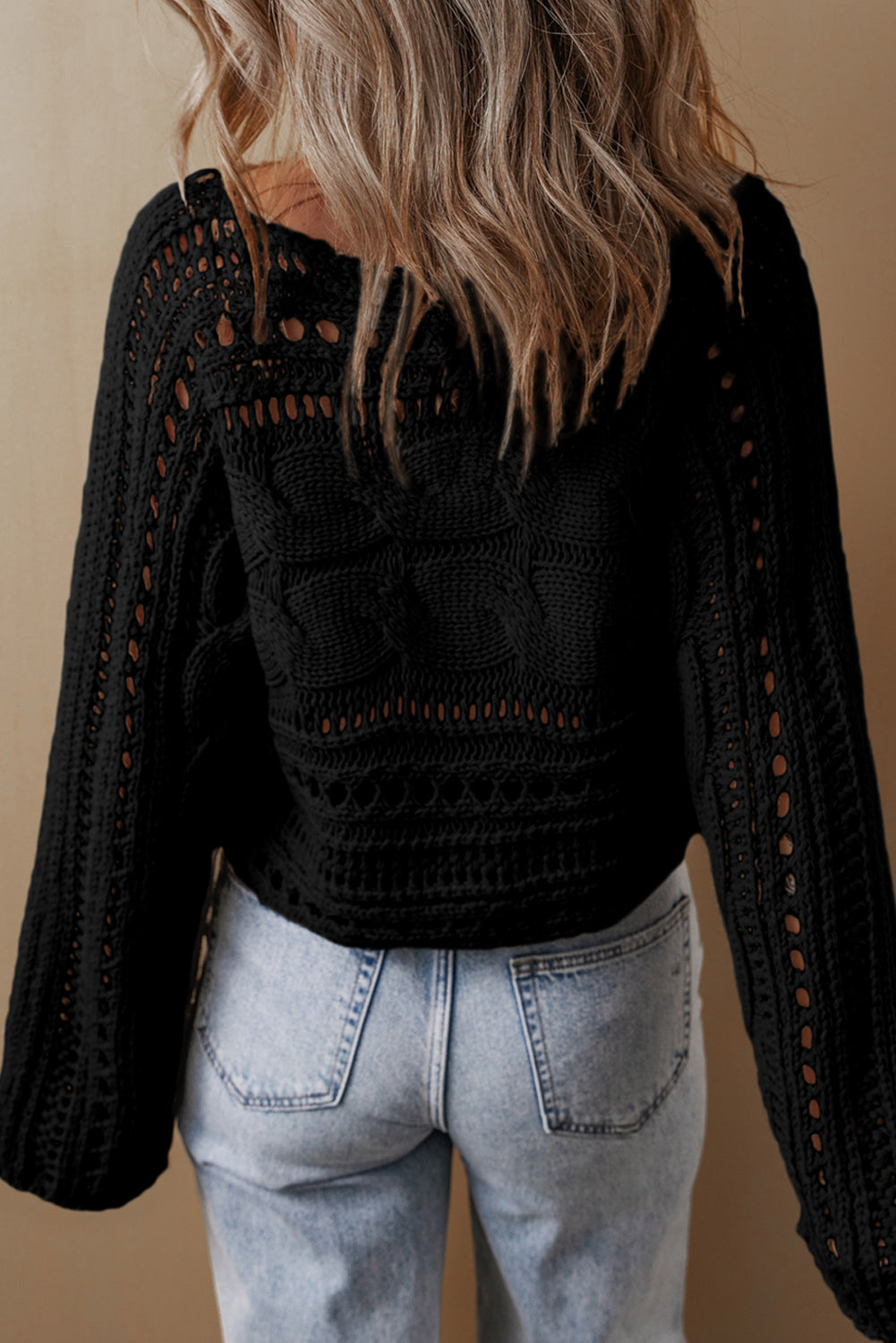 Lilly Cable Knit Cropped Sweater