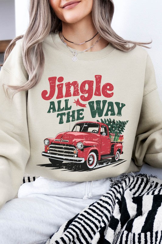 Jingle All The Way Christmas Fleece Sweatshirt