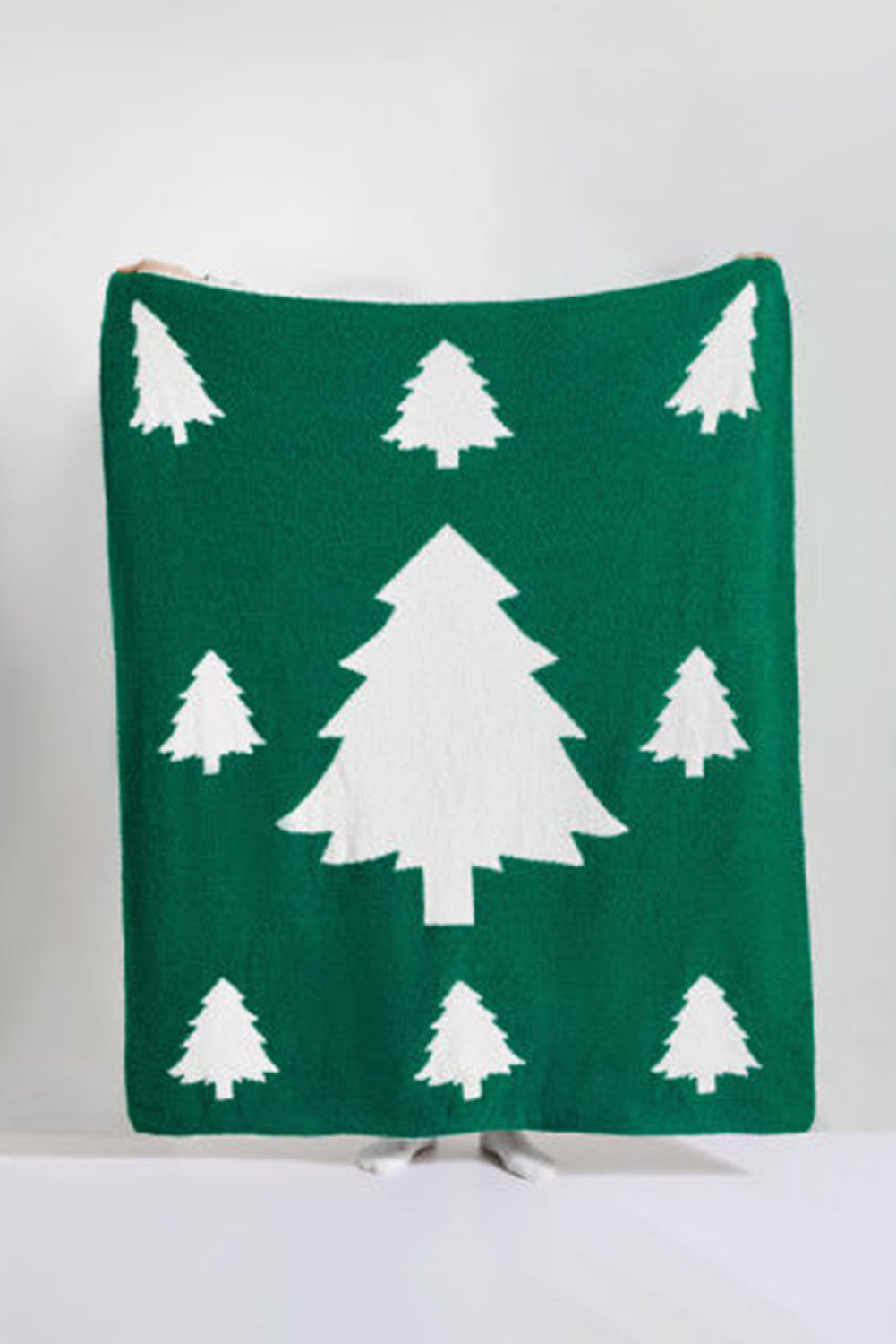 Dark Green Christmas Tree Blanket