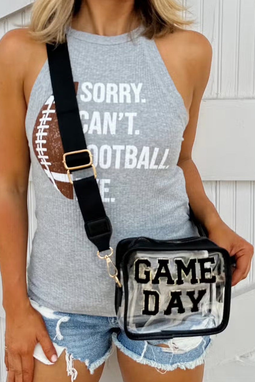 GAME DAY Pattern Clear Bag