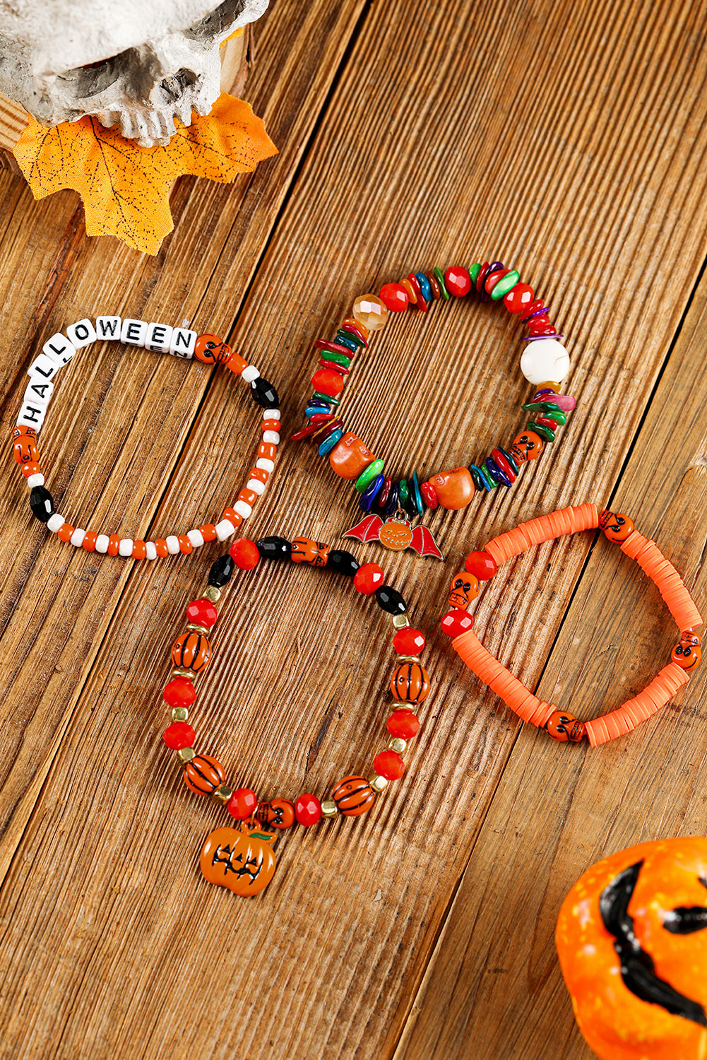 4Pcs Halloween Bracelet Set