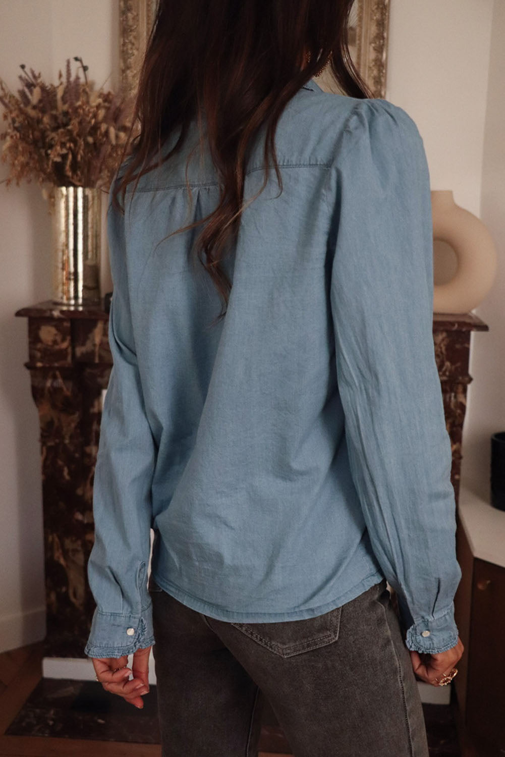 Gia Collar Chambray Shirt