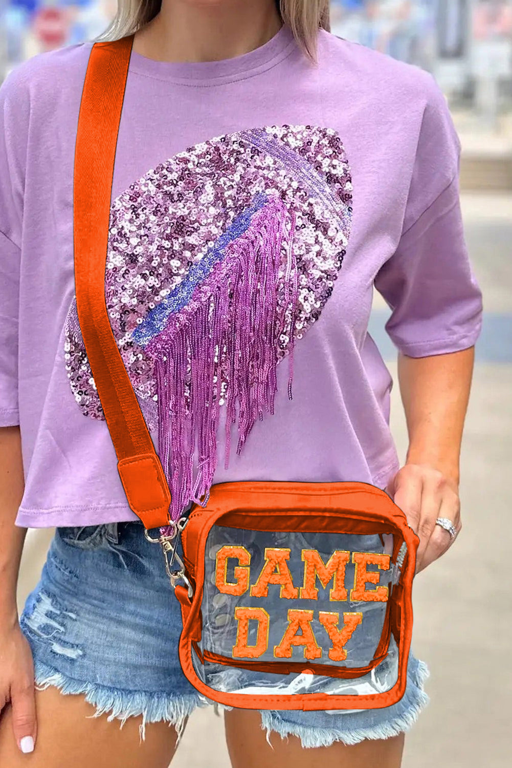 GAME DAY Pattern Clear Bag