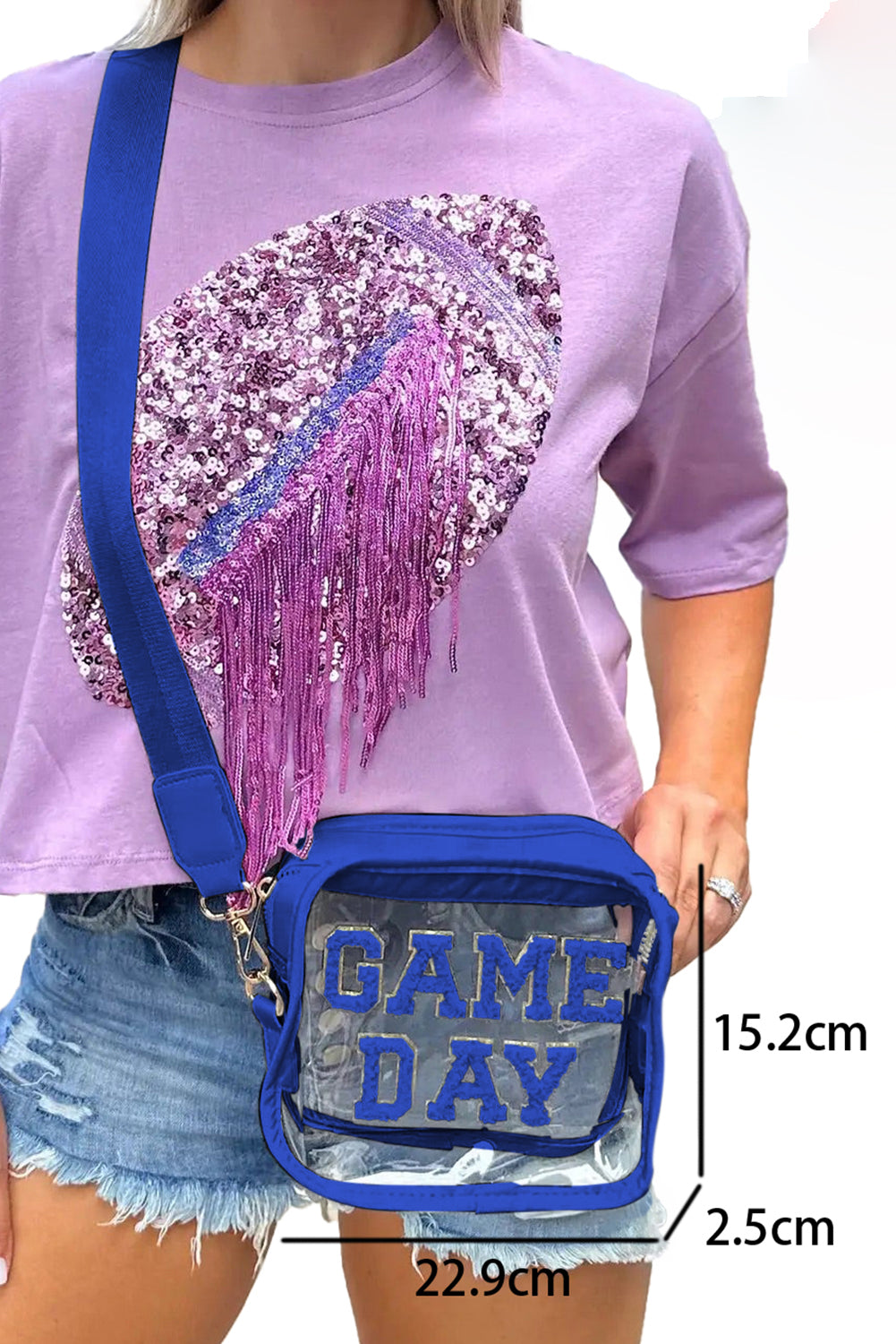 GAME DAY Pattern Clear Bag