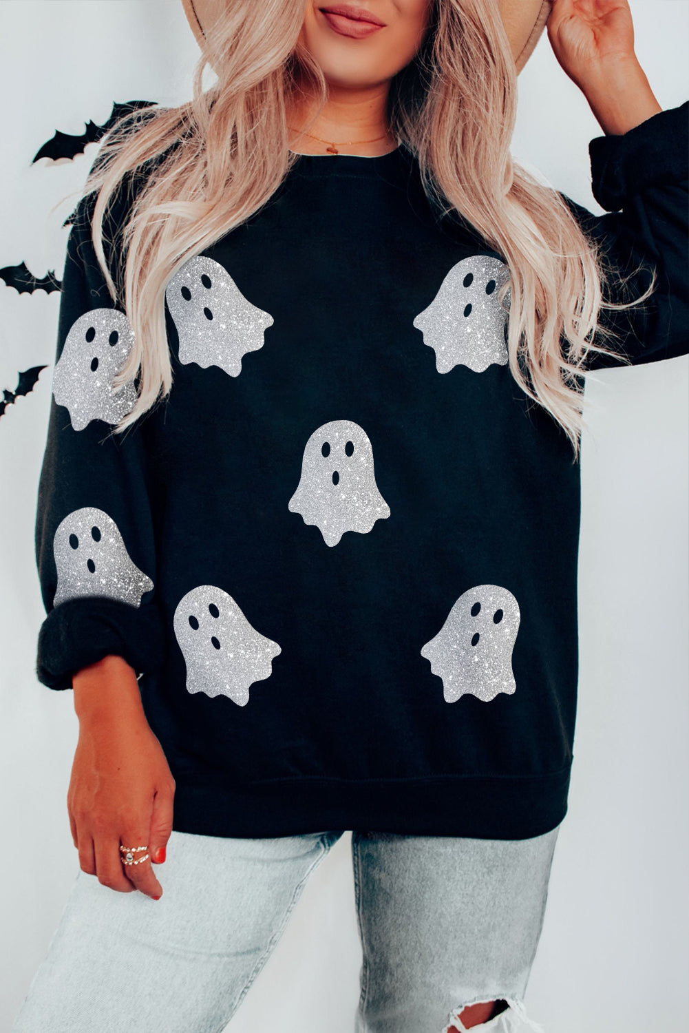 Glitter Ghost  Sweatshirt