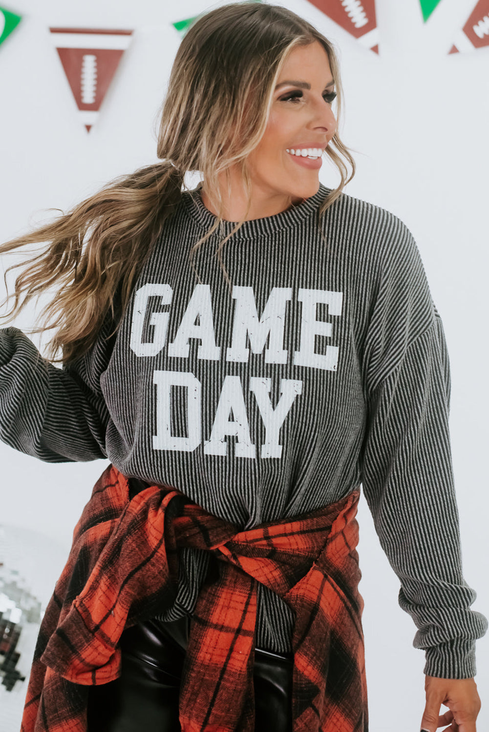 GAME DAY Graphic Long Sleeve Top