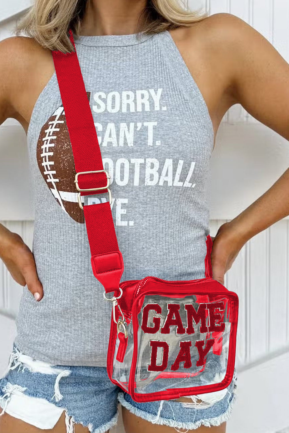 GAME DAY Pattern Clear Bag