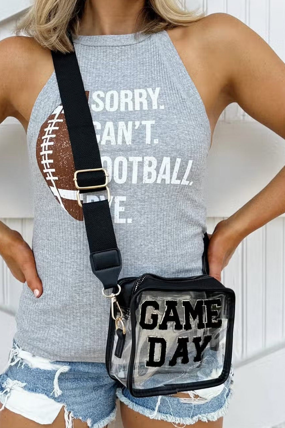 GAME DAY Pattern Clear Bag