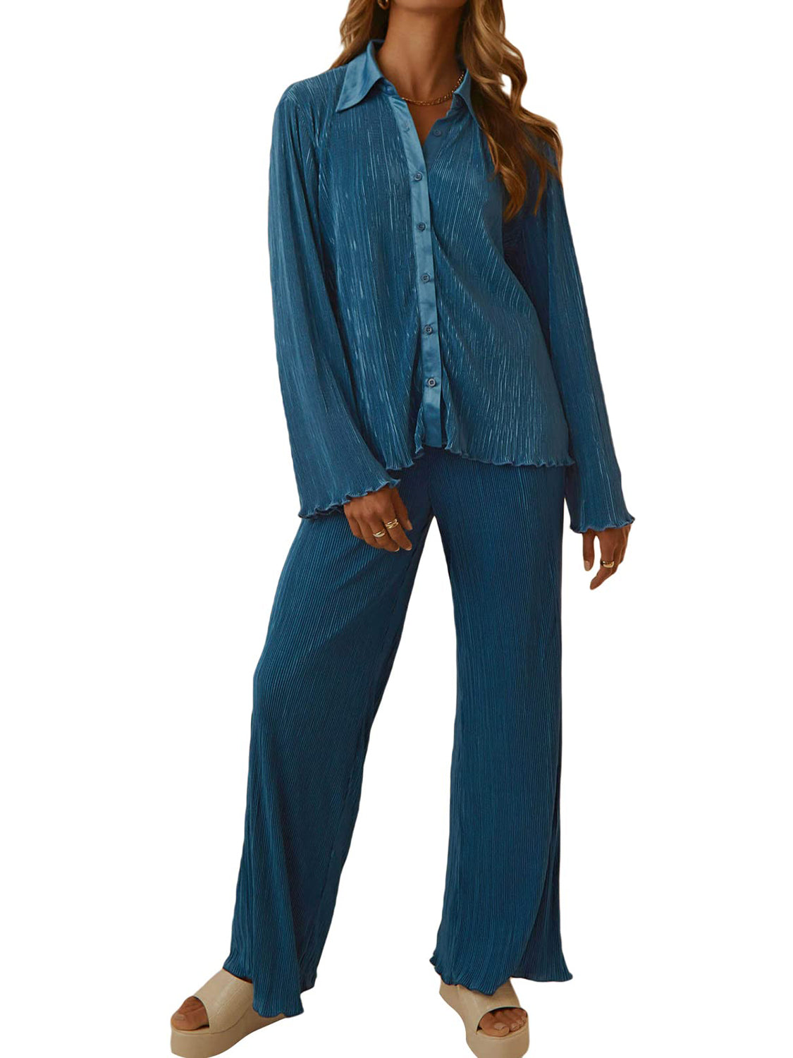 Sara Long Sleeve Top and Pants Lounge Set