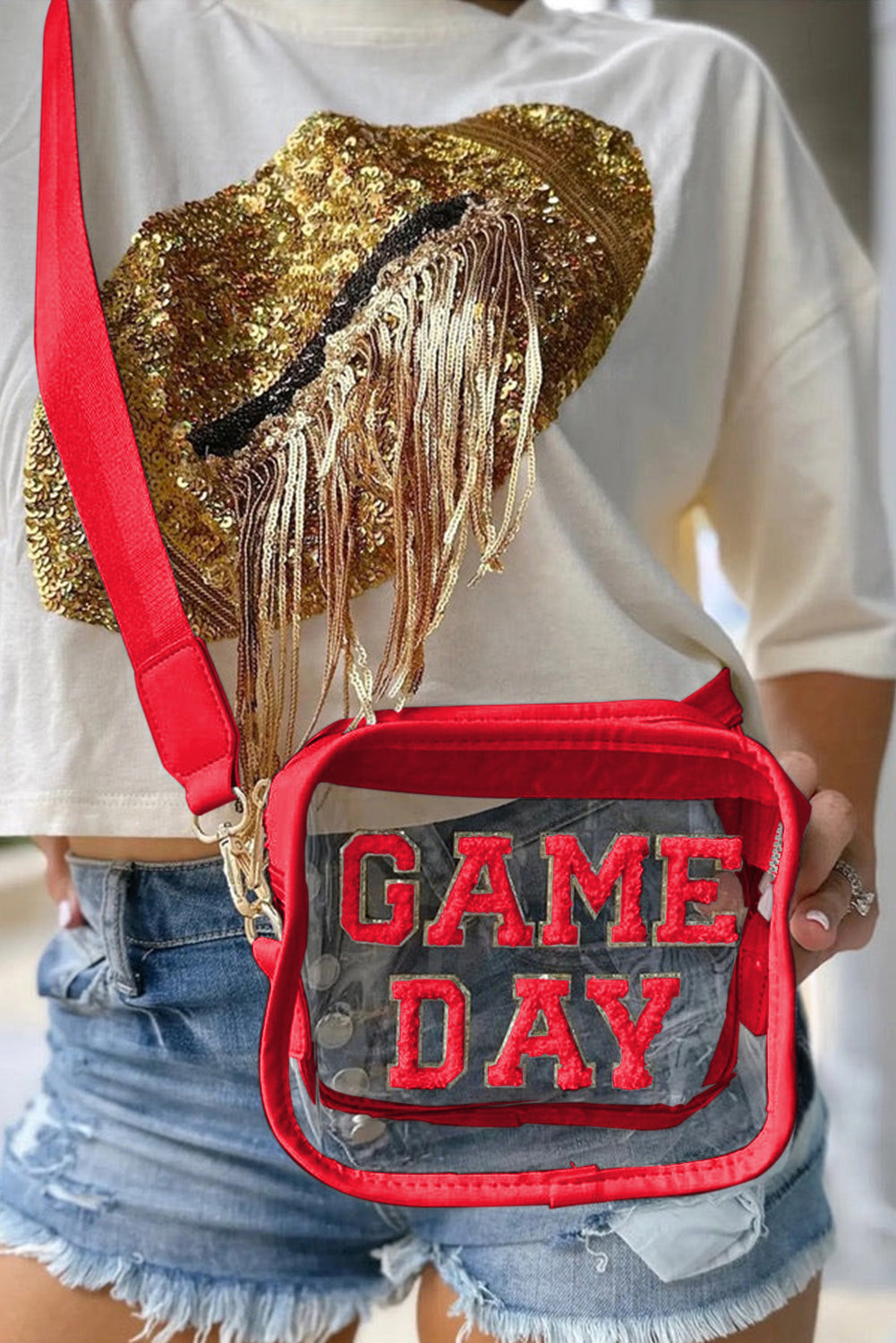 GAME DAY Pattern Clear Bag