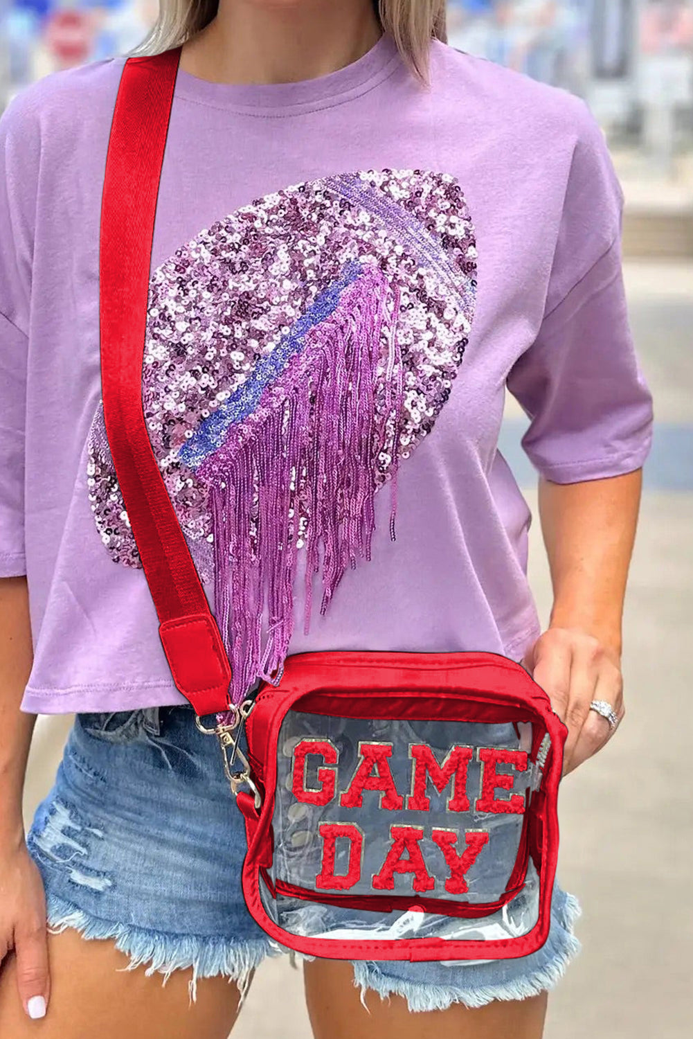 GAME DAY Pattern Clear Bag