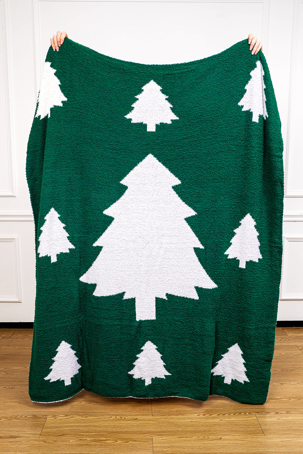 Dark Green Christmas Tree Blanket