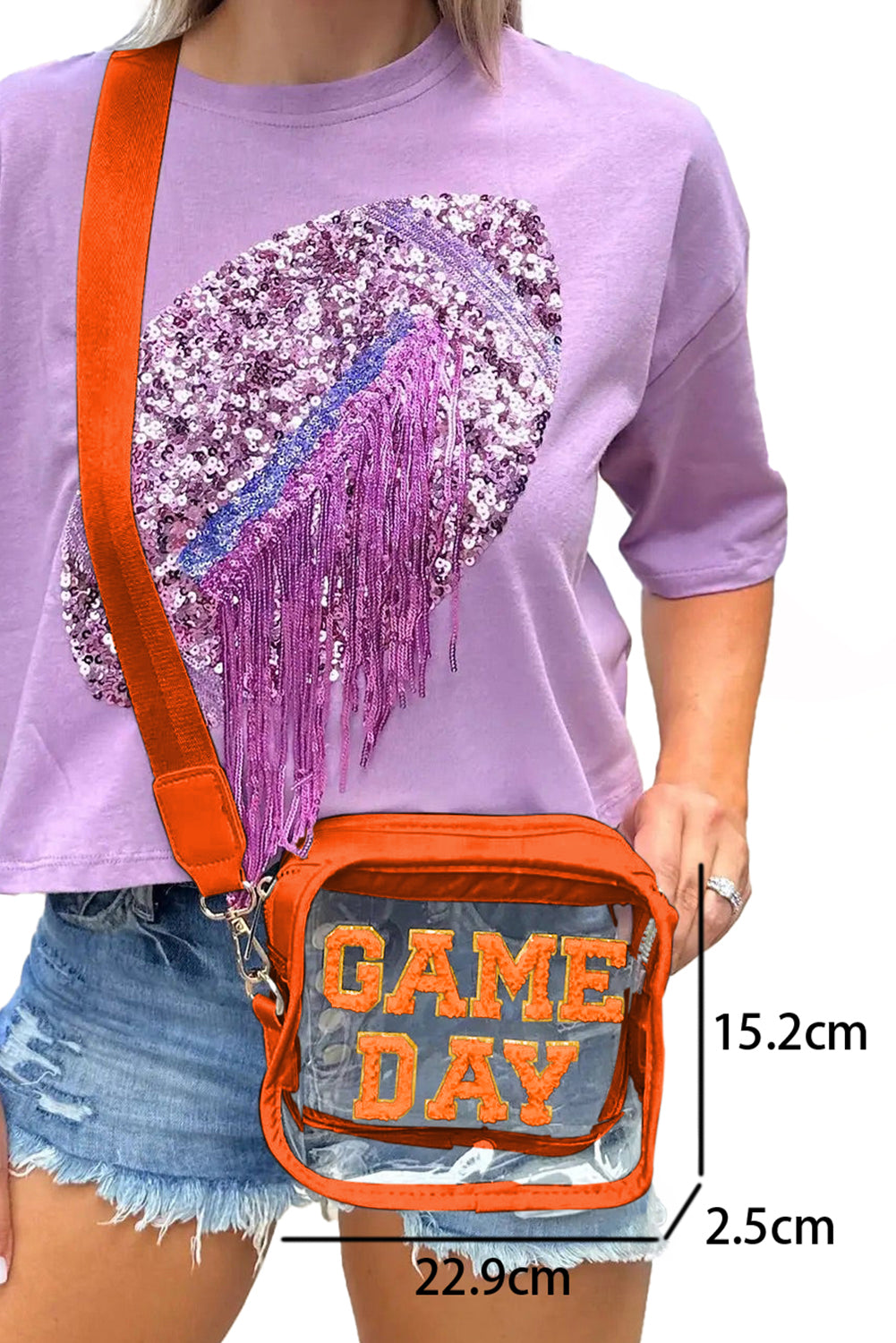 GAME DAY Pattern Clear Bag