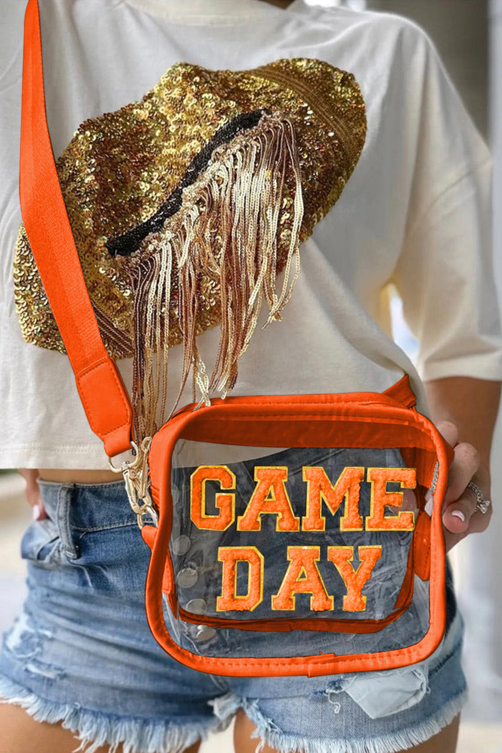 GAME DAY Pattern Clear Bag