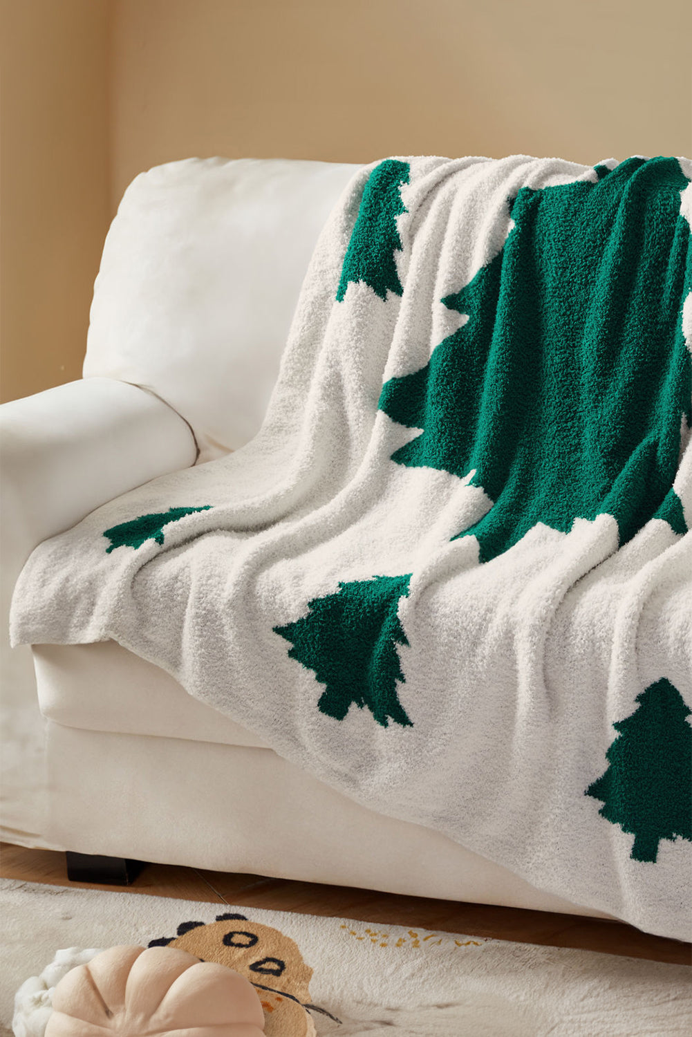 Dark Green Christmas Tree Blanket