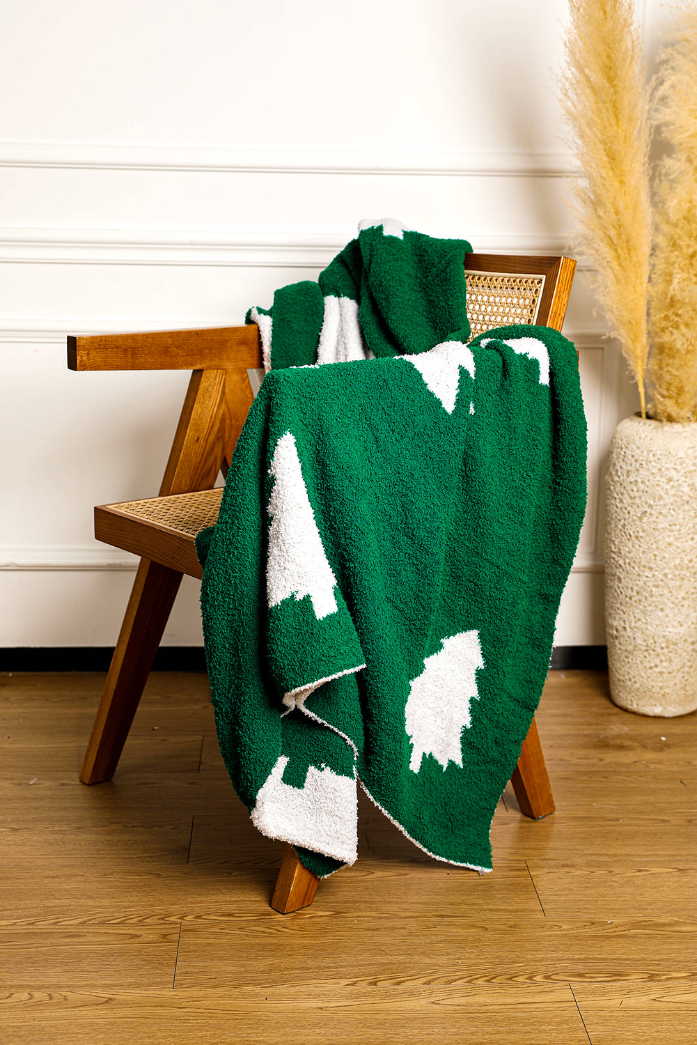 Dark Green Christmas Tree Blanket