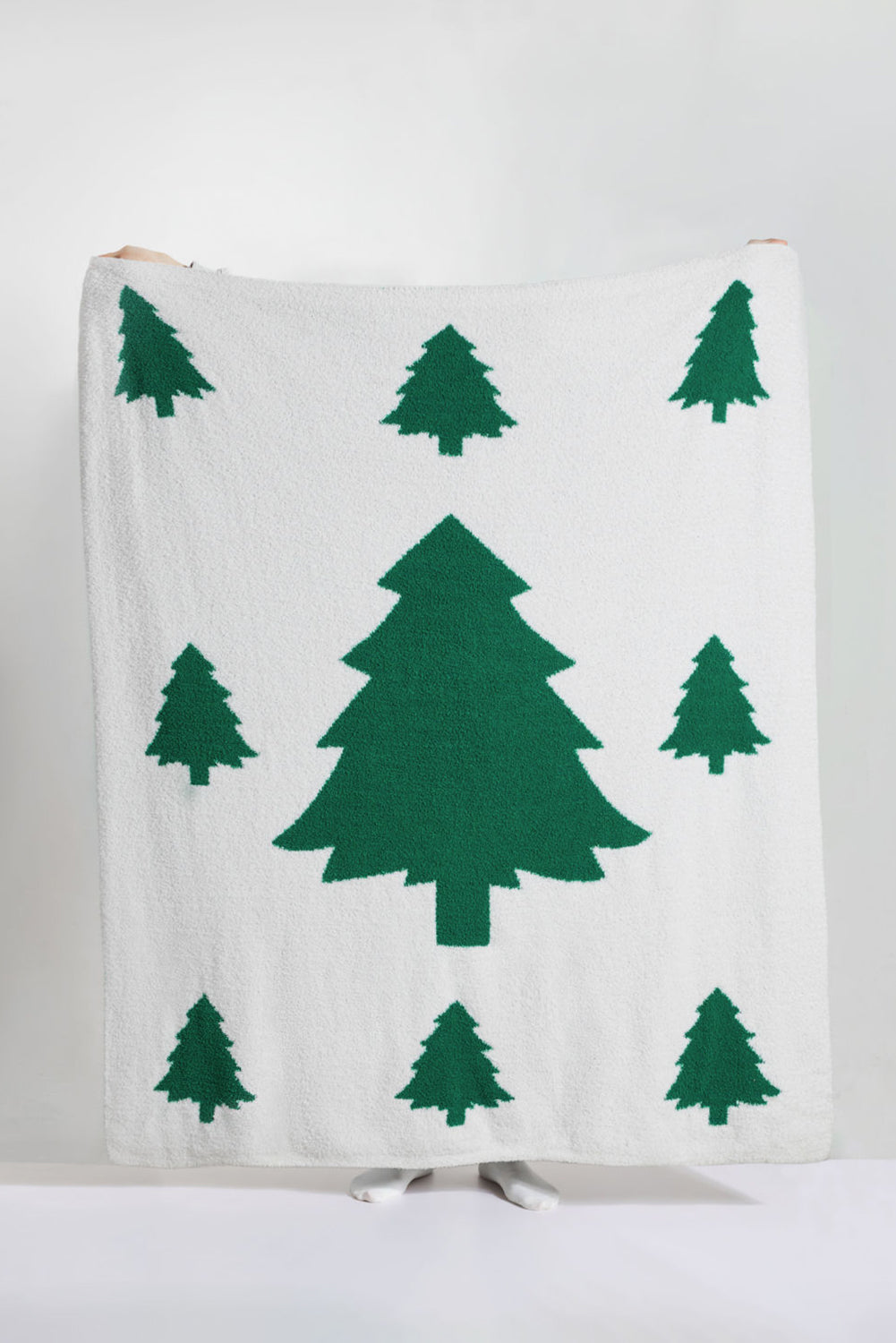 Dark Green Christmas Tree Blanket