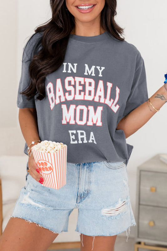 IN MY BASEBALL MOM ERA Crewneck Graphic Tee