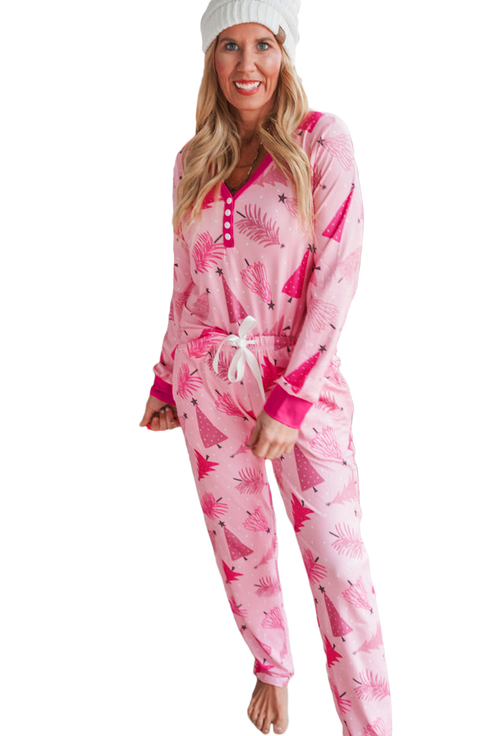 Pink Christmas Pajama Set