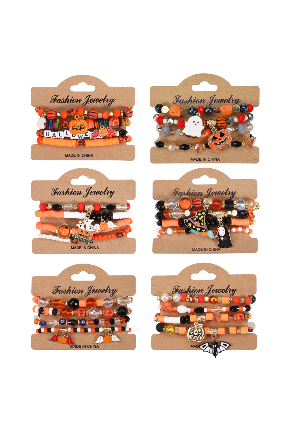 4Pcs Halloween Bracelet Set