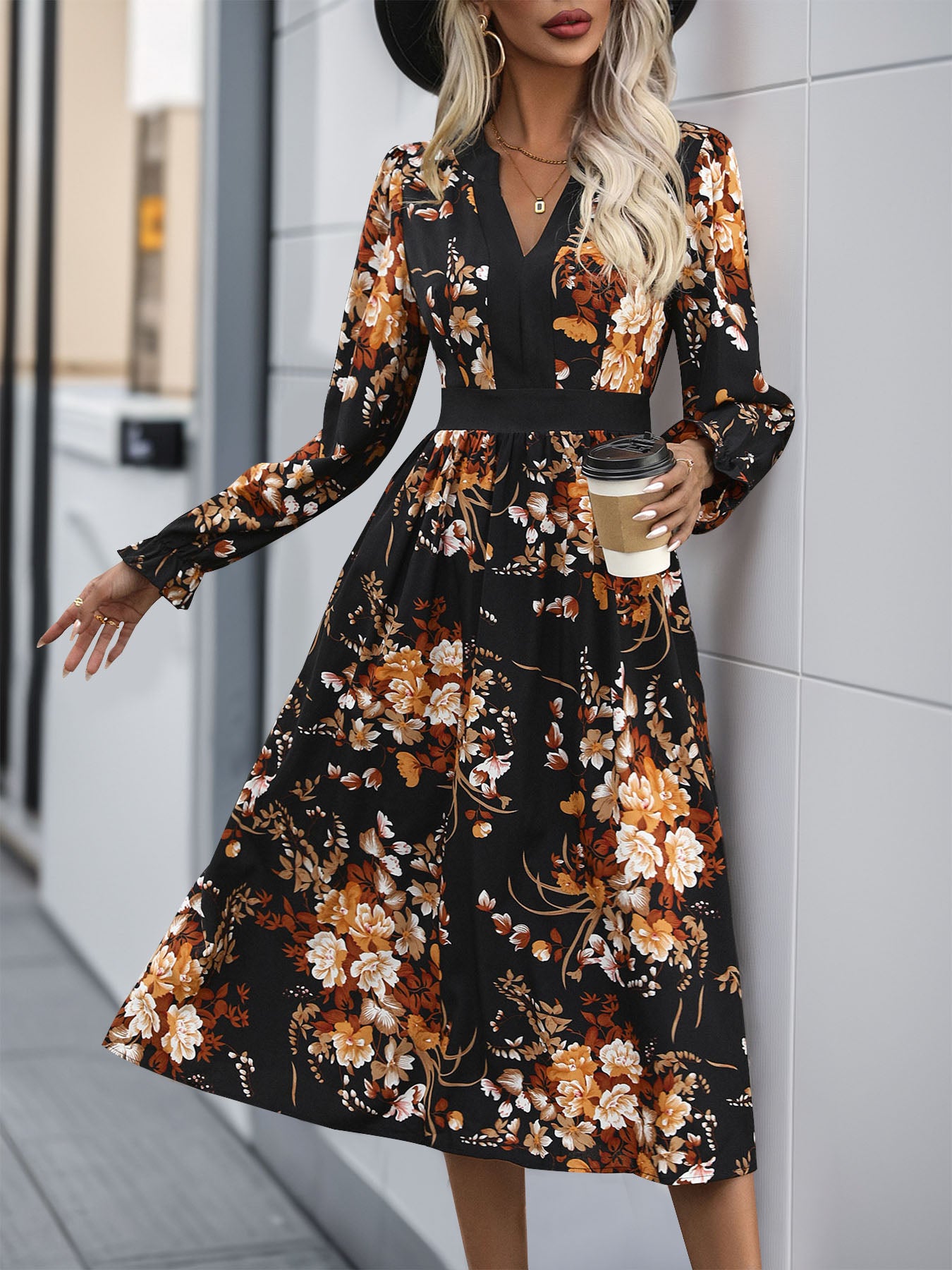 Kelly  Long Sleeve Midi Dress