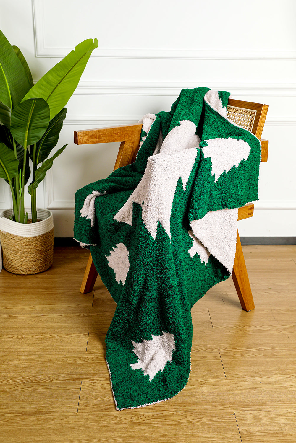 Dark Green Christmas Tree Blanket