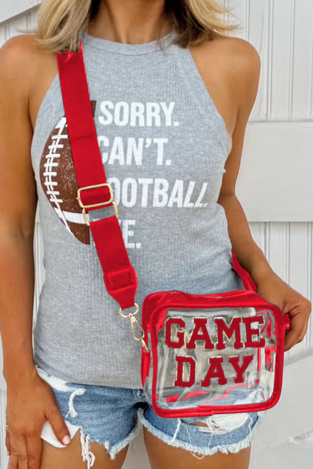 GAME DAY Pattern Clear Bag