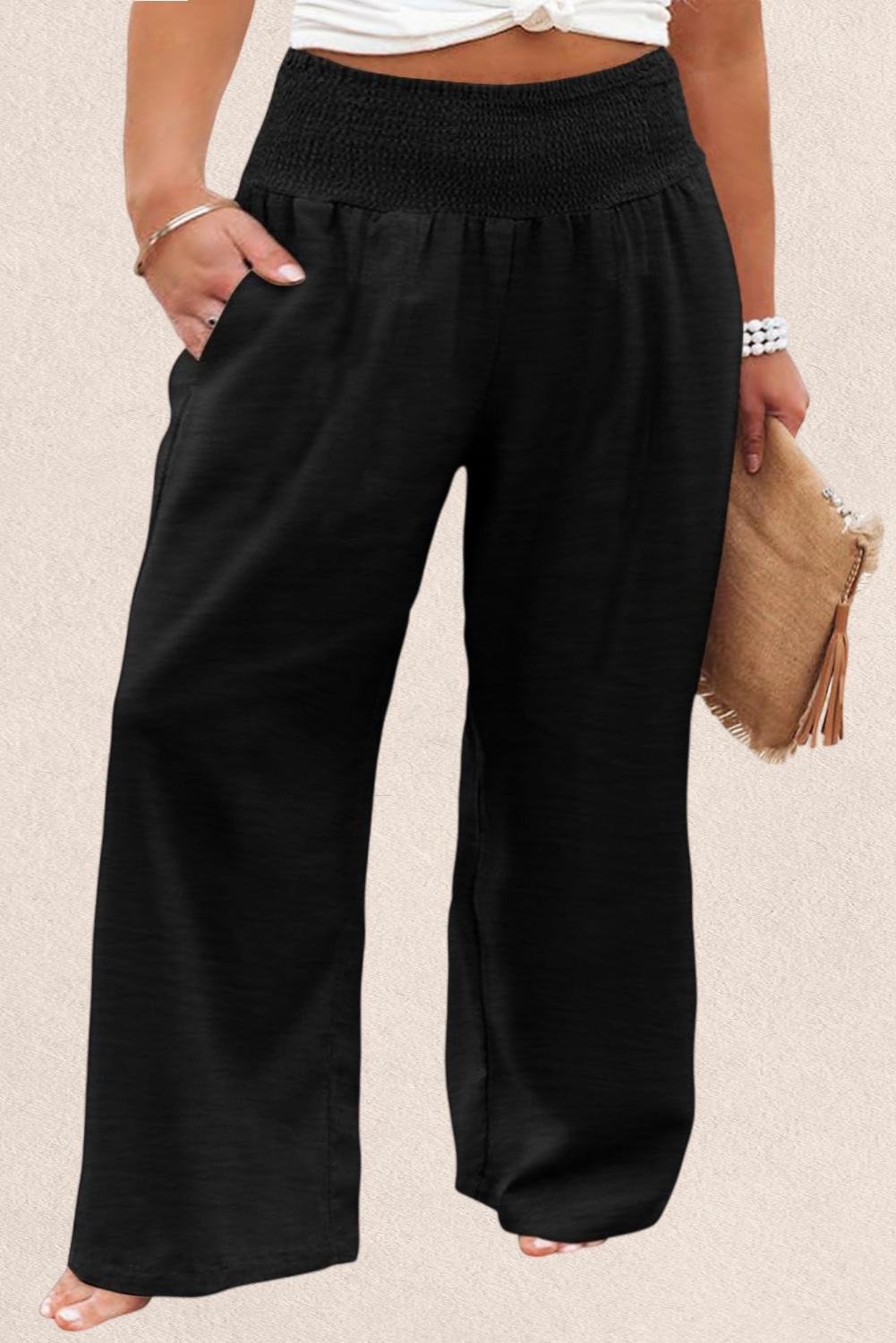 Mae Plus Size Wide Leg Pants