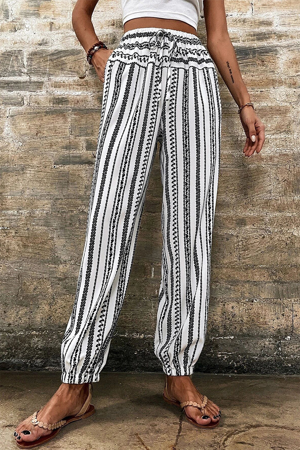 Nicolette Drawstring Cuff Pants