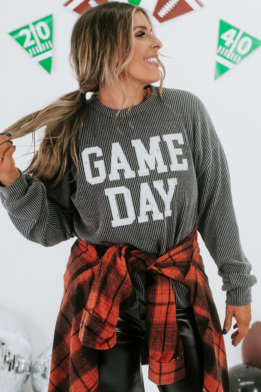 GAME DAY Graphic Long Sleeve Top