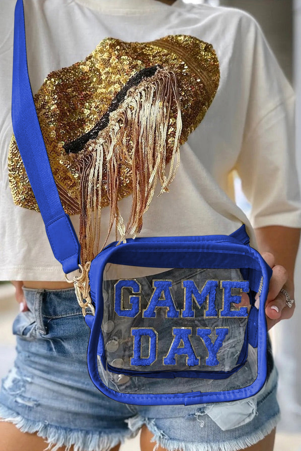 GAME DAY Pattern Clear Bag