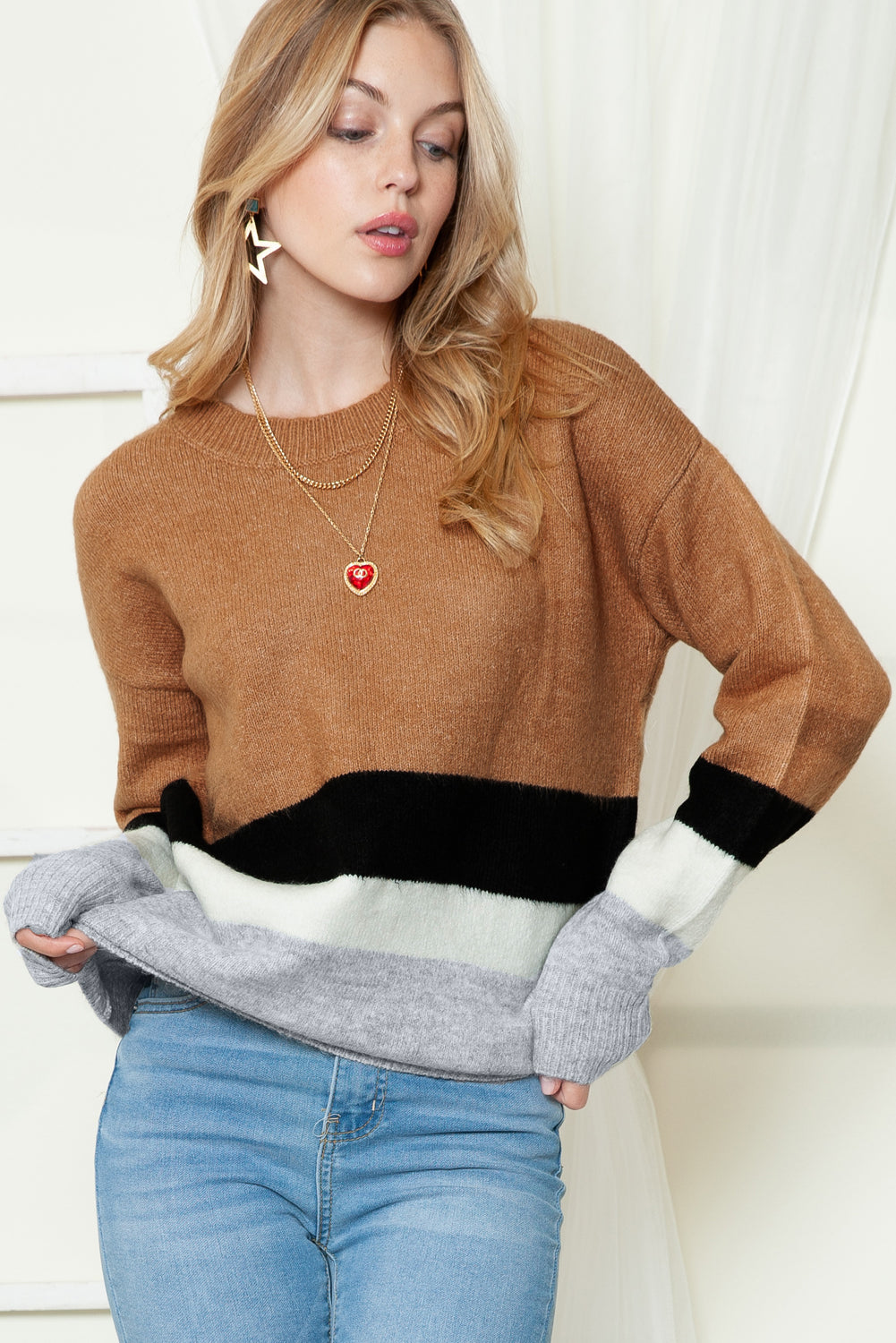 April Ribbed Knit Sweater