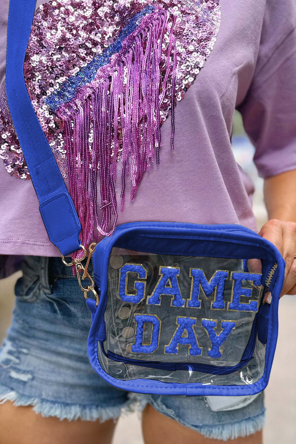 GAME DAY Pattern Clear Bag