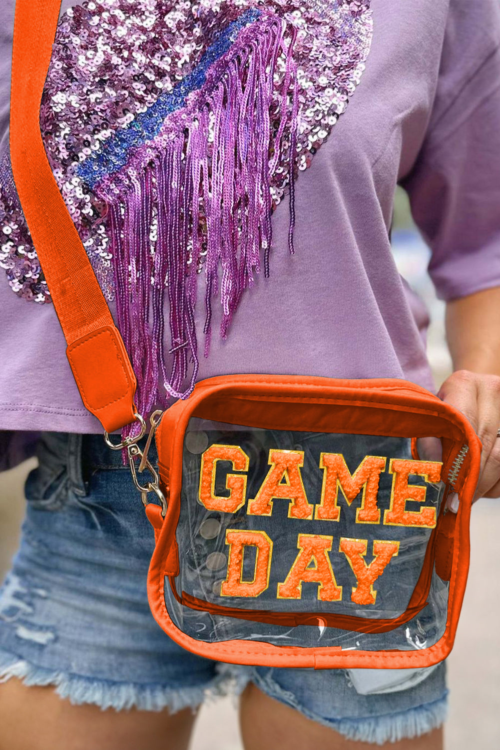 GAME DAY Pattern Clear Bag