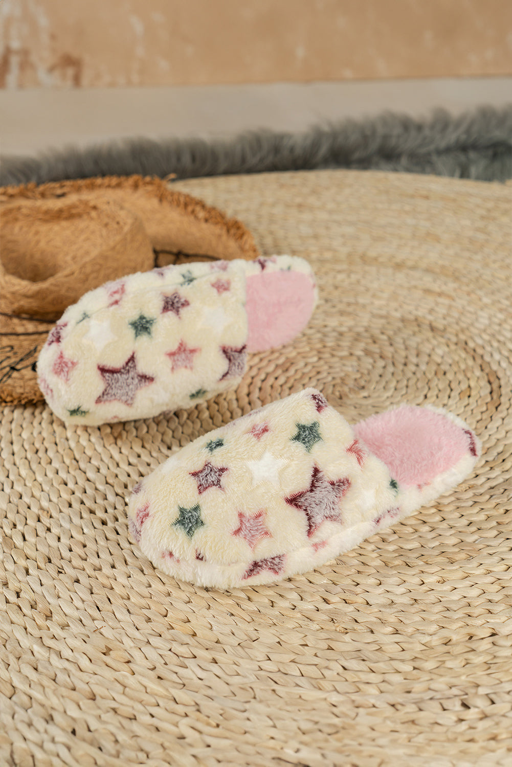 Star Plush Home Slippers