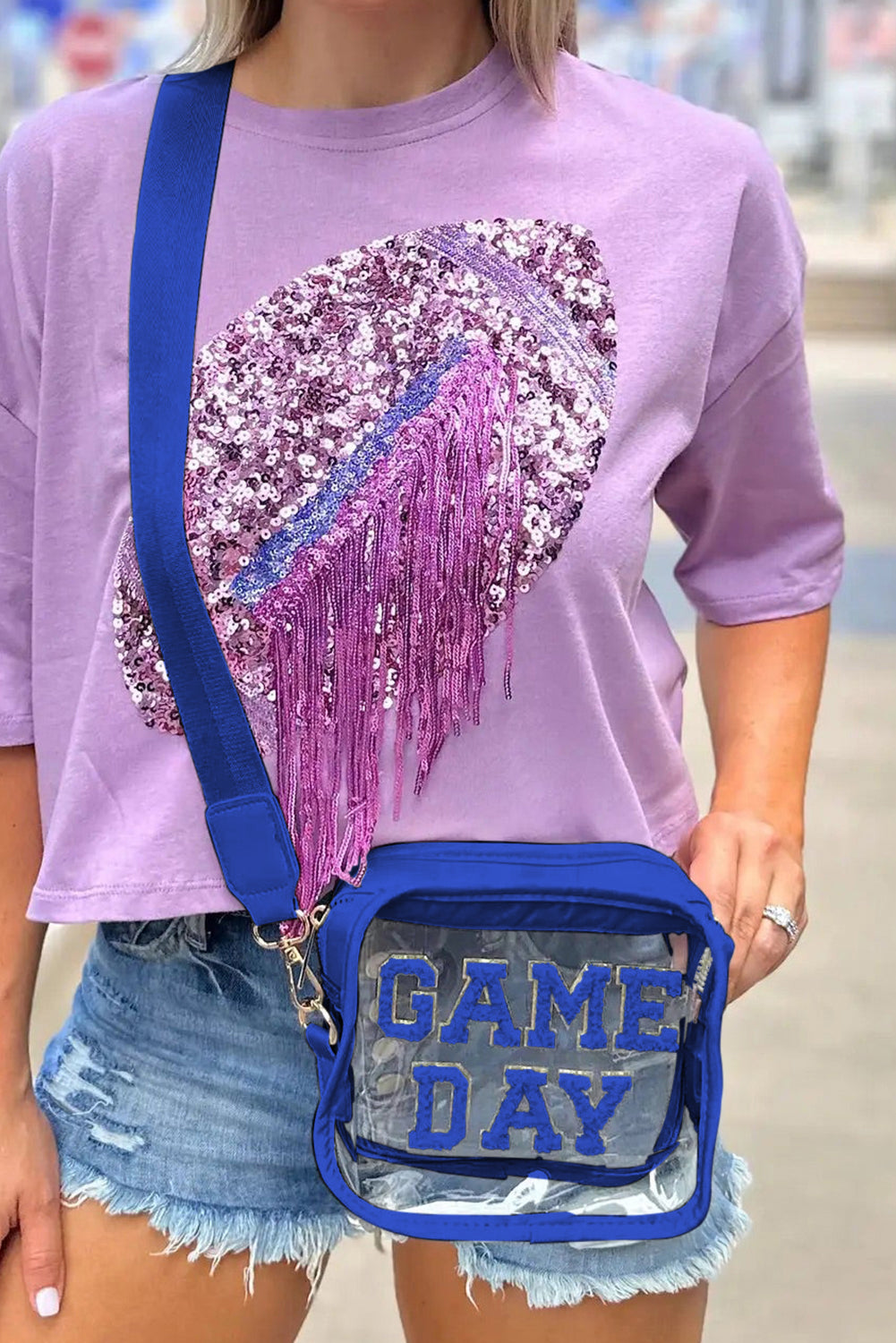 GAME DAY Pattern Clear Bag